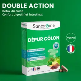 Santarome - Dépur Côlon - Détox et confort digestif - 30 comprimés