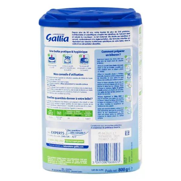 Galliagest milk 2nd Age 800g