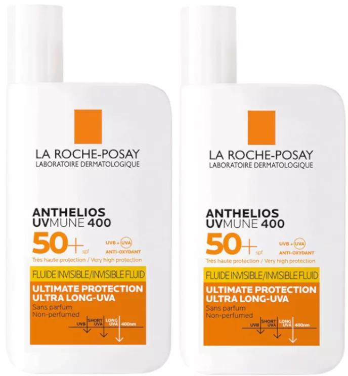 La Roche Posay Anthelios UV-MUNE 400 Onzichtbare Fluid SPF50+ 2x50 ml