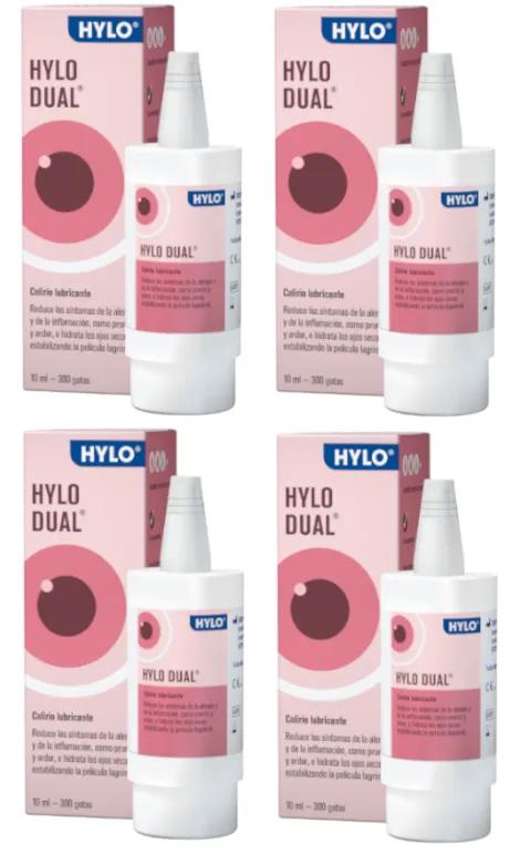 Hylo-Dual Gouttes Oculaires Lubrifiantes 4x10 ml