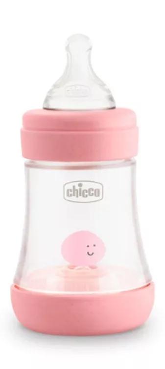 Chicco Perfect Babyfles 5+0m Siliconen 150 ml Roze