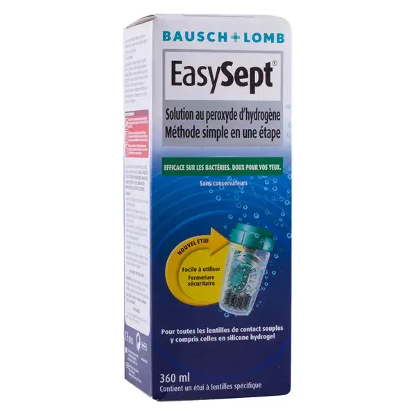 Bausch & Lomb Contactologie EasySept Solution Nettoyante Lentilles Souples 360ml