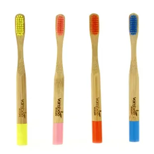 Brosse à Dents Moyenne Enfant Vamboo Rose