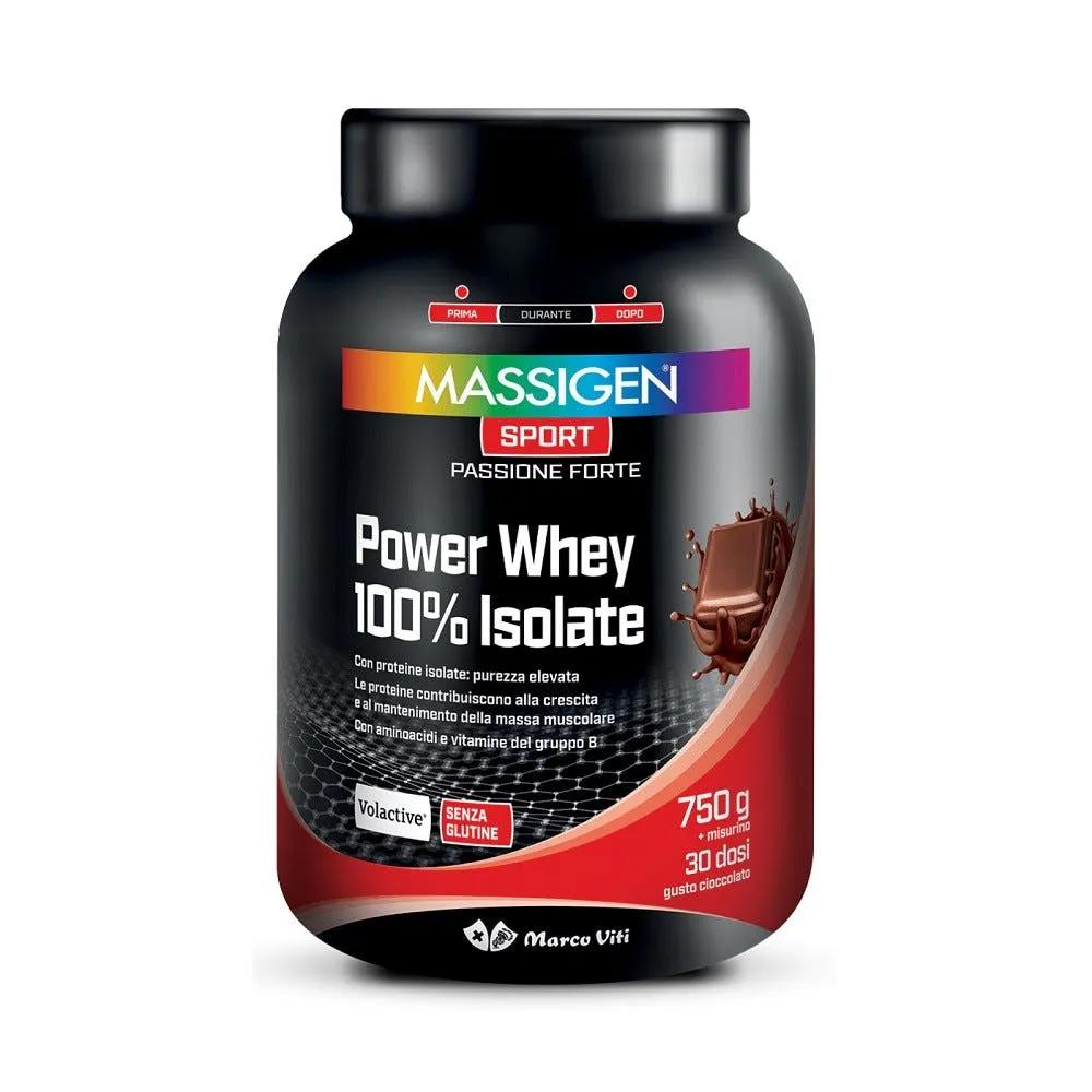 Massigen Sport Power Whey Isolate Cioccolato 750 g