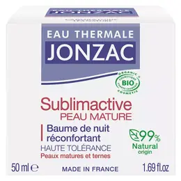 Eau Thermale Jonzac Sublimactive Baume de Nuit Réconfortant Bio 50ml