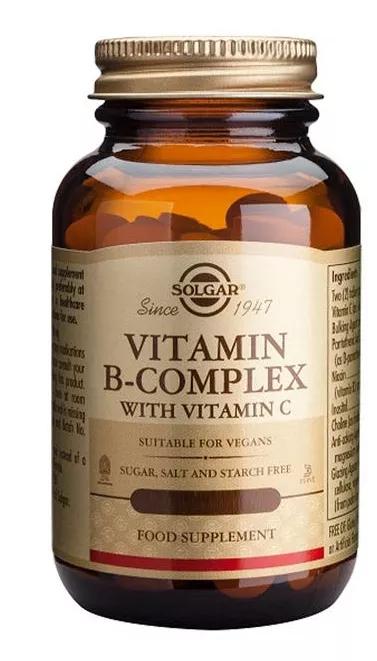 Solgar B-complex com Vitamina C 250 comprimidos