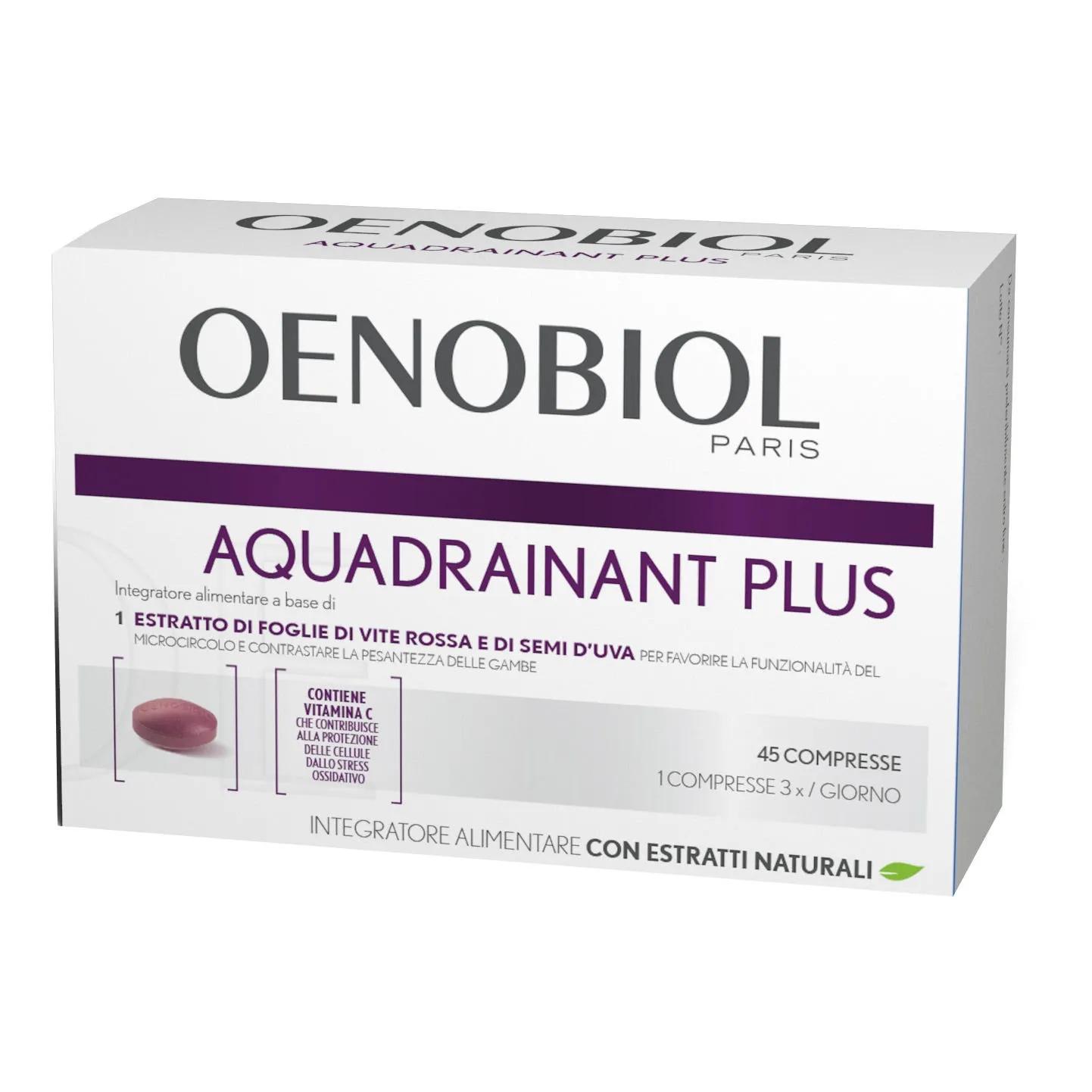 Oenobiol Aquadrainant Plus Integratore Microcircolo e Gambe Pesanti 45 Compresse