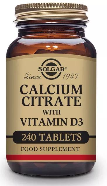 Solgar Citrato de Calcio con Vitamina D3 240 Comprimidos