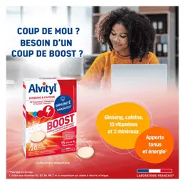 Alvityl Boost Effervescents 10 vitamines 2 minéraux dès 15 ans 20 comprimés