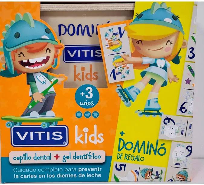 Vitis Kids Gel + Escovar + Dominó de Oferta +3 Anos