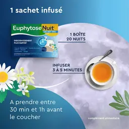 Euphytose Nuit Sommeil Mélatonine et Feuille d'Orange 20 sachets à infuser