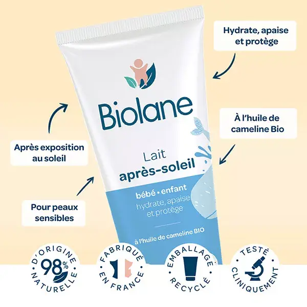 Biolane - After sun milk - Baby - Soothes and protects - Sensitive Skin - 100ml