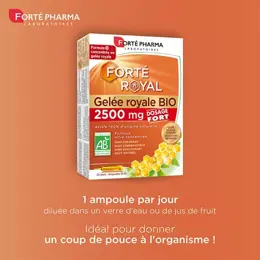 Forté Pharma Forté Royal Gelée Royale Bio 2 500 mg et Miel Immunité 20 ampoules