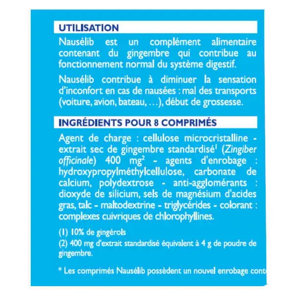 Nauselib 36 comprimés | Bon prix