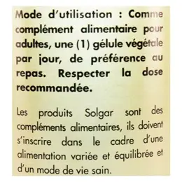 Solgar Vitamine B12 cyano -Cobalamine- 500 microg 50 gélules végétales