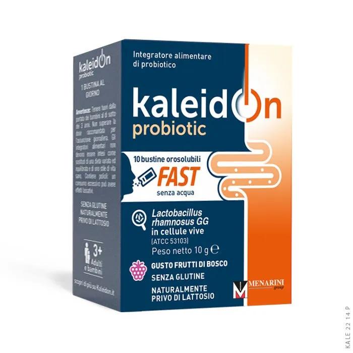 Kaleidon Probiotic Fast Frutti di Bosco Integratore Probiotico 10 Bustine Orosolubili