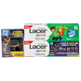 Lacer Junior Mint Gel +6 Years 2x75 ml + Batman Figure