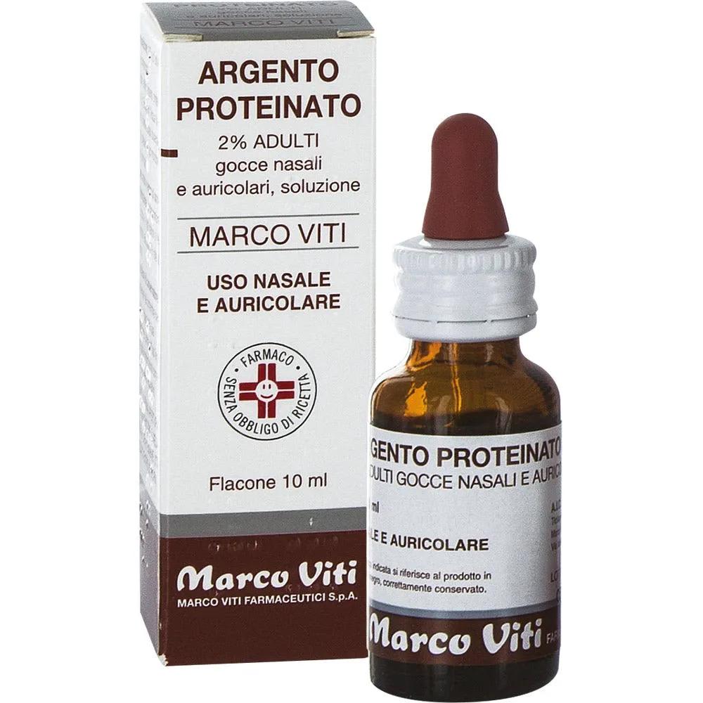 Argento Proteinato Marco Viti 2% Adulti Decongestionante Gocce 10 Ml