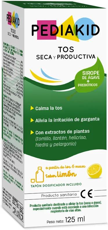 Sirop contre la toux sèche productive Pediakid +6 mois Citron 125 ml