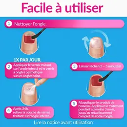 Excilor Mycose de l'Ongle Forte Color Rouge Corail