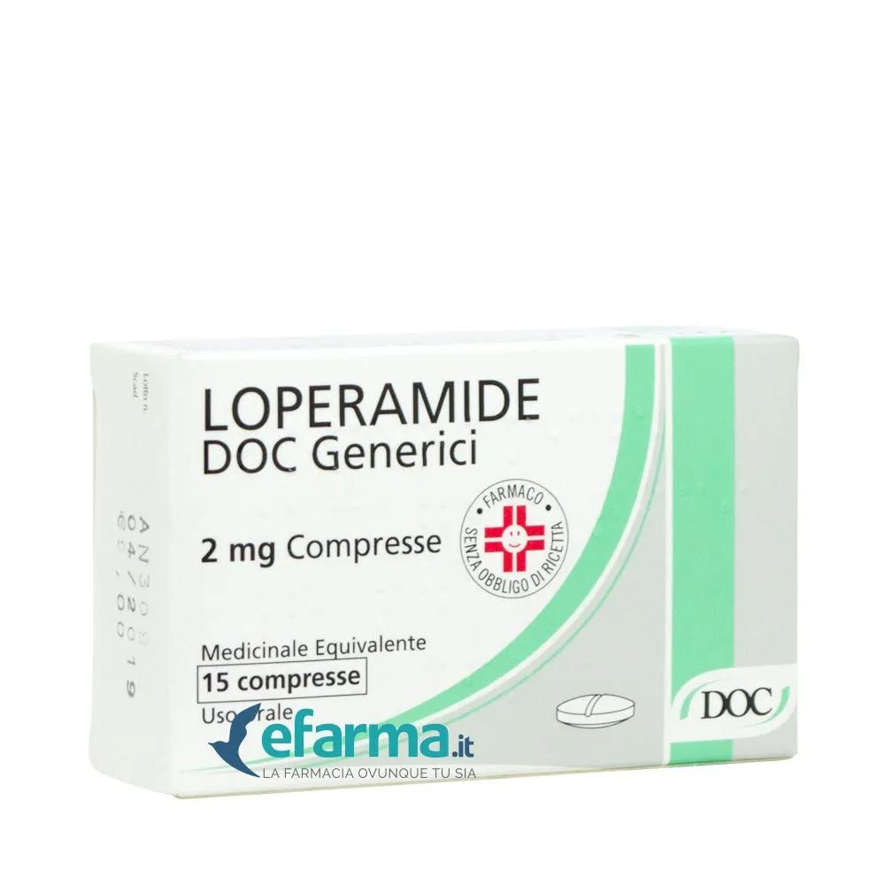 Loperamide Doc Generici 2 mg Diarrea 15 Compresse