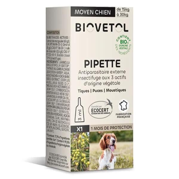 Biovetol - Antiparassitario - Pipetta Media per Cani Bio Unit - 3ml