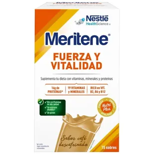 Meritene Strength and Vitality Decaffeinated Coffee Powder 15 Sachets