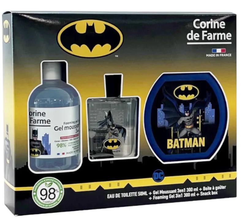 Corine de Farme Batman Cologne Coffret 50 ml + Gel Pétillant 300 ml + Snack Box