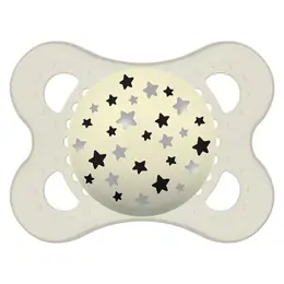 MAM Sucette Anatomique Nuit Silicone 2-6m Etoile Planète Lot de 2