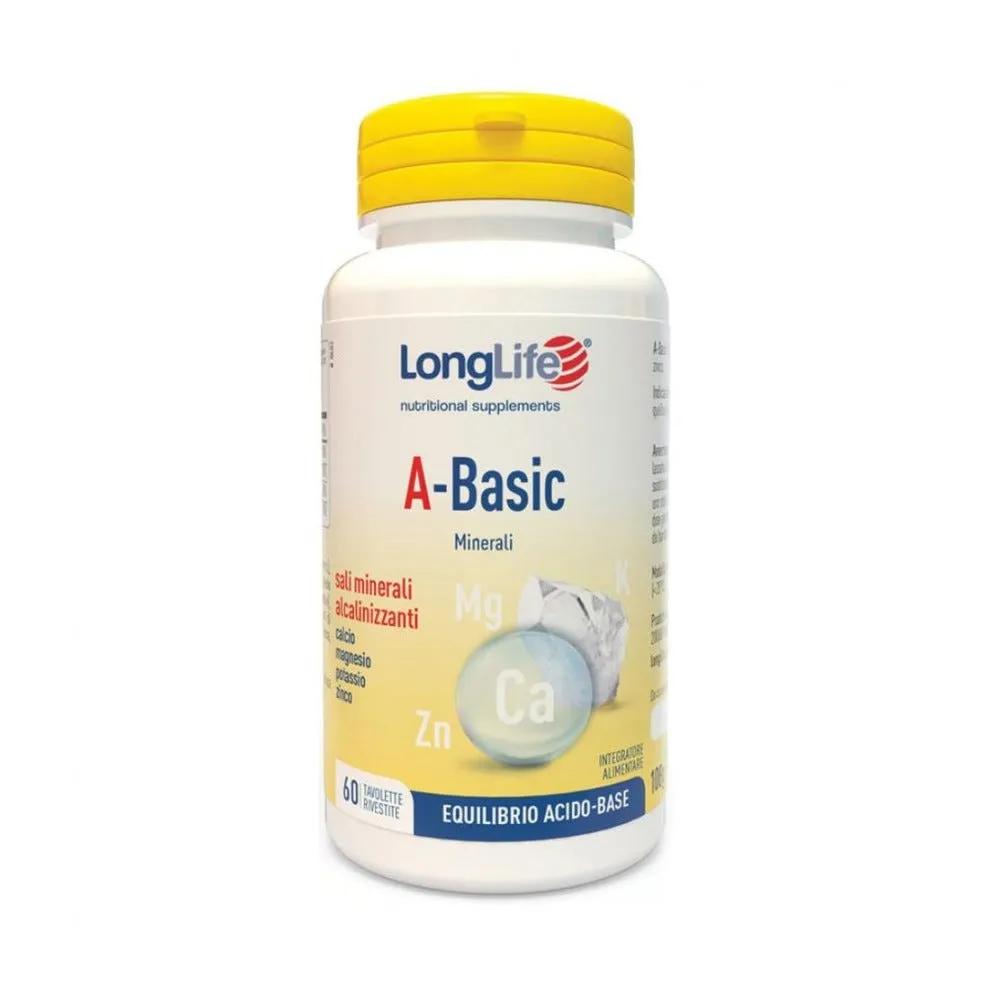 LongLife A-Basic Integratore di Sali Minerali per Equilibrio Acido-Base 60 Tavolette