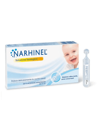 Narhinel Soluzione Fisiologica Salina Isotonica per Naso Chiuso 20 Flaconcini Monodose da 5ml