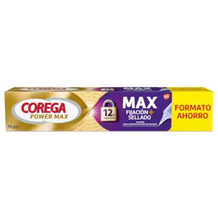 Corega Power Max Fijación+Sellado Sin Sabor 70 gr