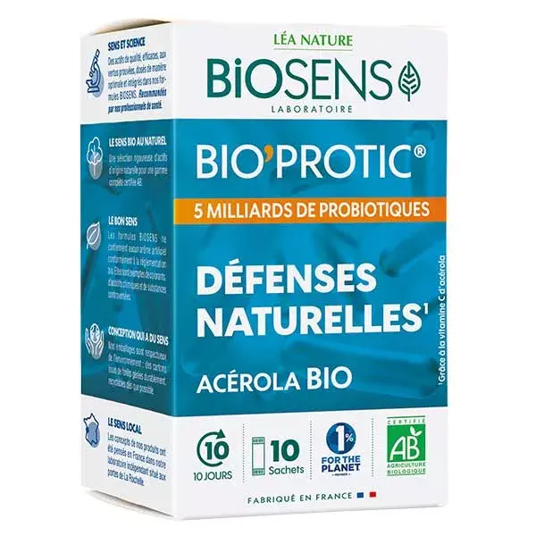 Biosens Probiotiques Défenses Naturelles Bio 10 sticks