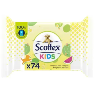 Scottex Papel Higiénico Húmedo Junior 74 Uds