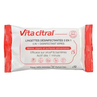 Vitacitral Salviettine Disinfettanti 3 in 1 12 unità