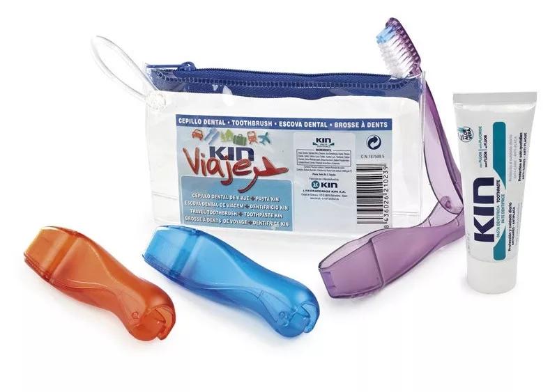 Kit de voyage Kin Brosse à dents + Dentifrice 25 ml 