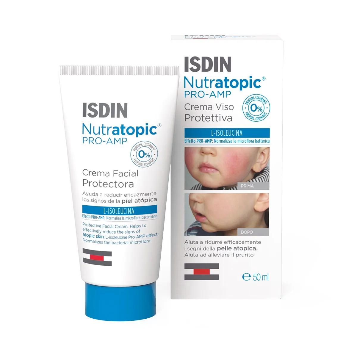 Isdin Nutratopic Pro-AMP Crema Viso Pelle Atopica 50 ml