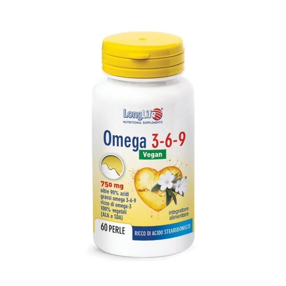 LongLife Omega 3-6-9 Vegan Integratore Funzione Cardiaca 60 perle