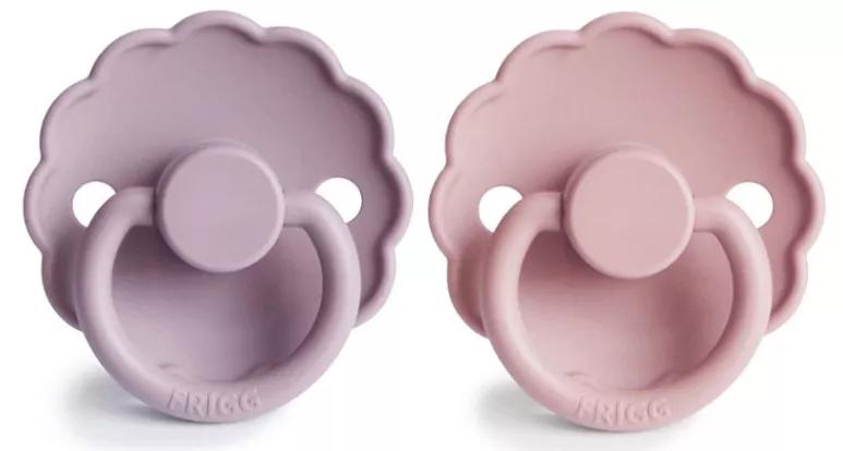 Frigg Silikon-Schnuller Daisy Pink/Lila +6m 2 Einheiten