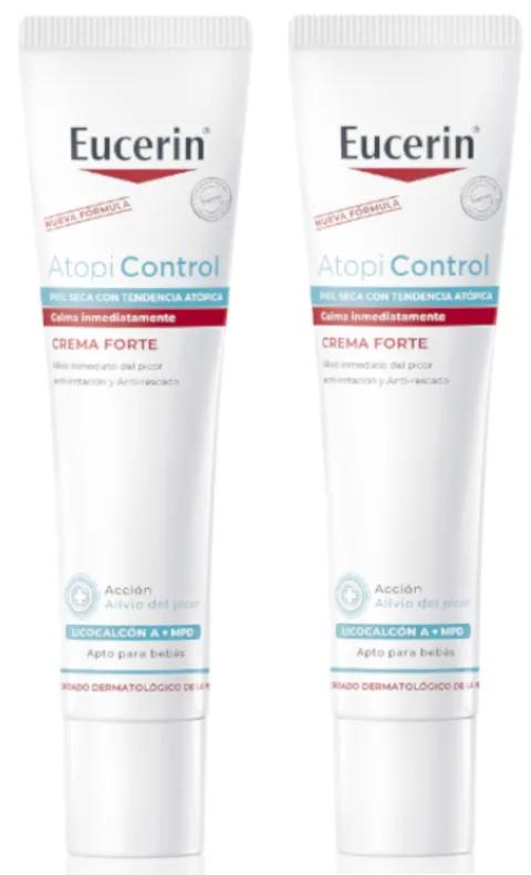 Eucerin AtopiControl Forte Creme für trockene und gereizte Haut 2x40 ml