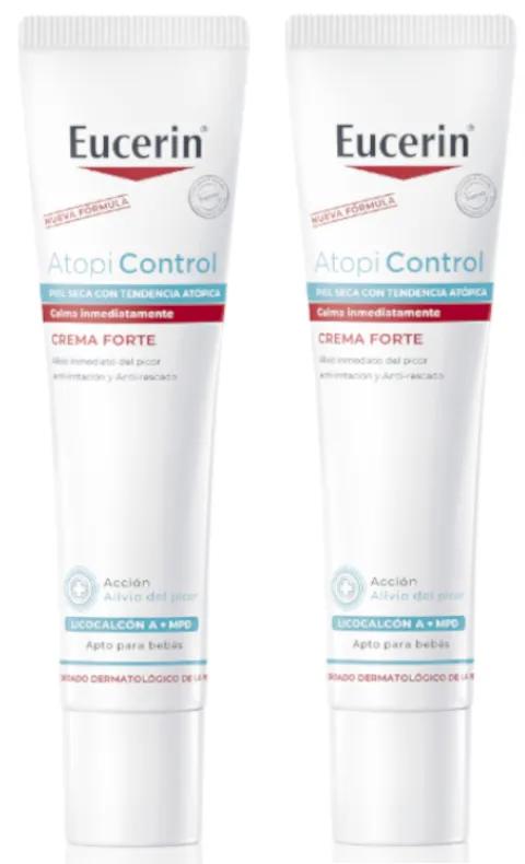 Eucerin AtopiControl Forte crème pour peaux sèches et irritées 2x40 ml