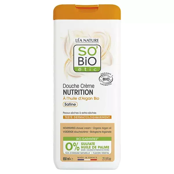 So'Bio Étic Douche Crème Nutrition Huile d'Argan Bio 650ml