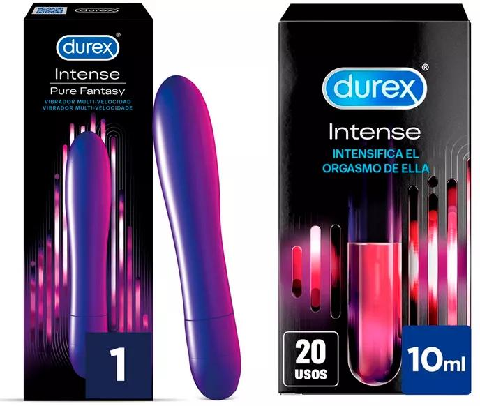 Durex Pack Gel Intense Orgasmic + Vibrador Intense Orgasmic Pure Fantasy