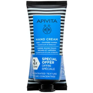 Creme de Mãos Secas/Rachadas Apivita com Erva de São João 2x50 ml