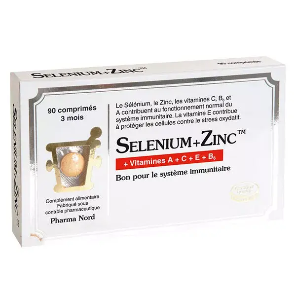 Pharma Nord Sélénium + Zinc 90 comprimés