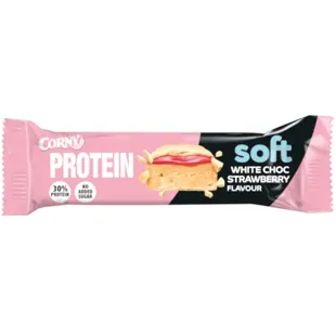 Corny Bars 30% Protein Weiße Schokolade und Erdbeere 45 gr