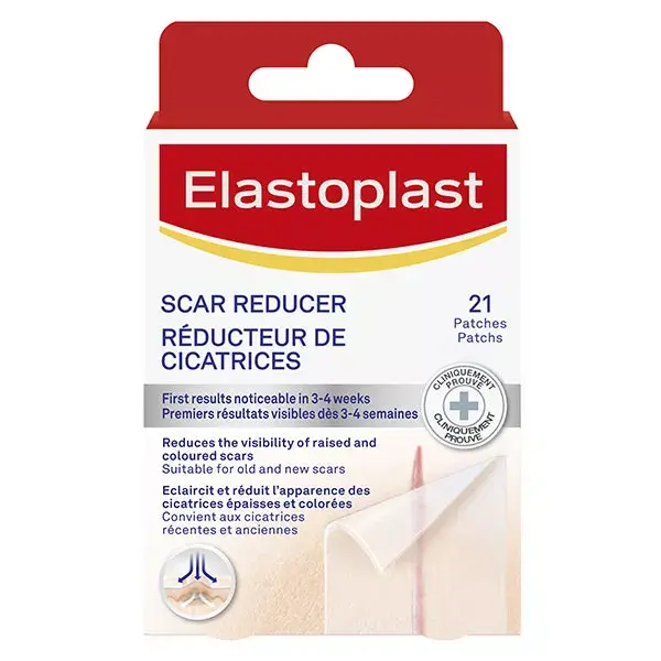 Cicatrices adhesivo de los apsitos de elastoplast por reductor 21