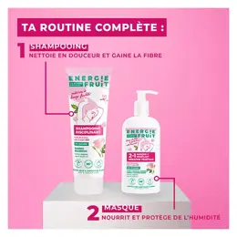 Energie Fruit Cheveux Masque 2 en 1 Kératine Végétale Monoï Rose & Huile d'Argan Bio 300ml