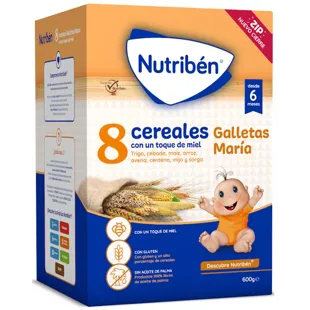 Nutribén 8 Cereales y Miel Galletas María 600 gr