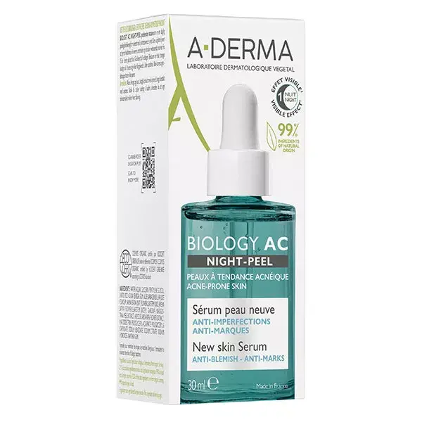 A-Derma Biology Ac Sérum Night-Peel Peau Neuve 30ml